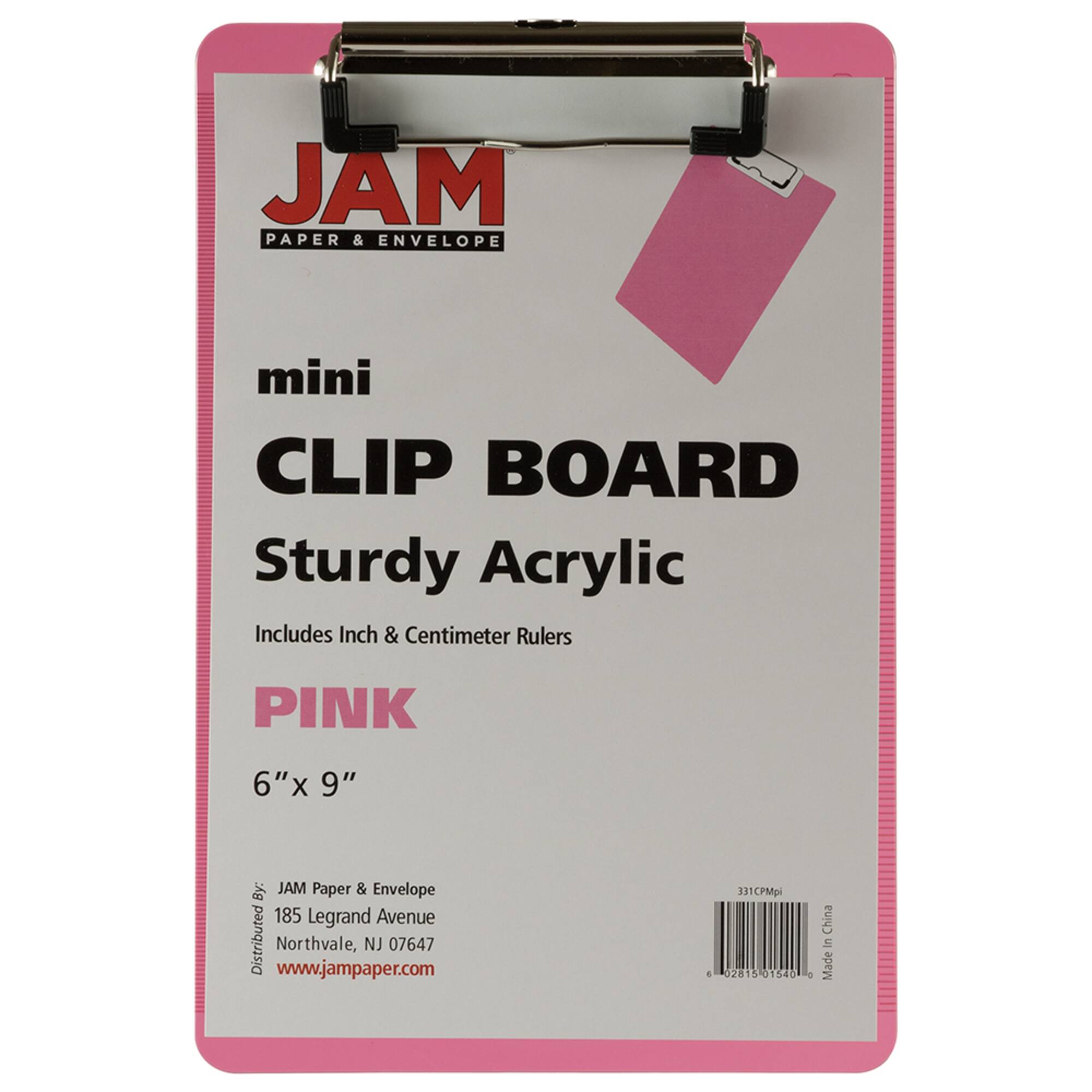 JAM Paper Mini Plastic Memo Clipboards